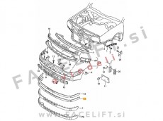 VW Golf 4 97-03 zaščitna letev sprednjega odbijača
