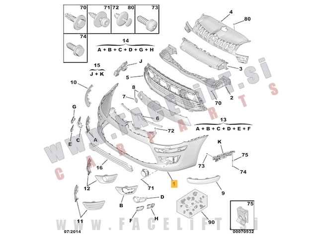 Citroen C4 / LA LC (08-10) / sprednji odbijač