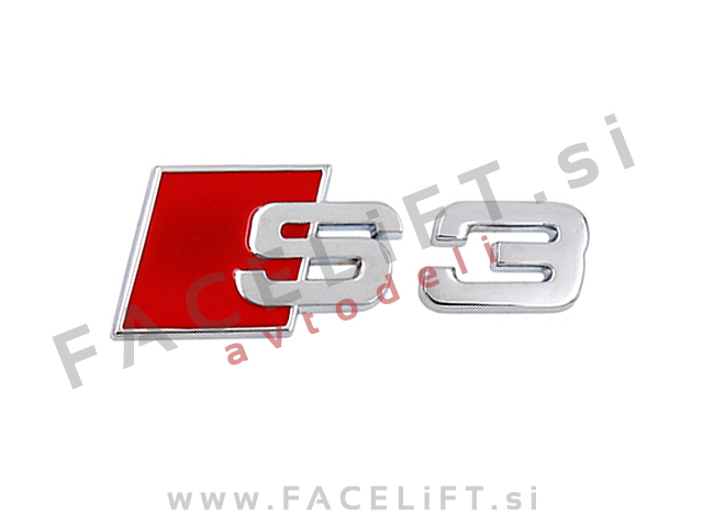Audi S3 emblem (3D nalepka) Audi S3 emblem (3D nalepka)