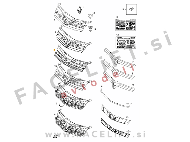 Opel Astra H 03-07 maska