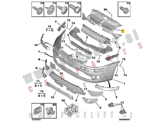 Citroen C4 / LA LC (04-08) / maska
