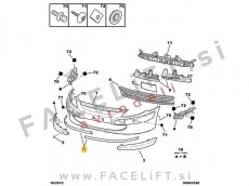 Peugeot 307 01-05 podaljšek sprednjega odbijača