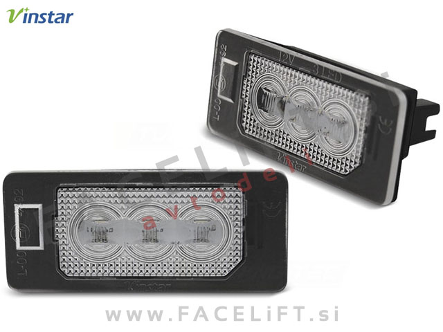 Seat Škoda VW LED osvetlitev registrske tablice z ohišjem