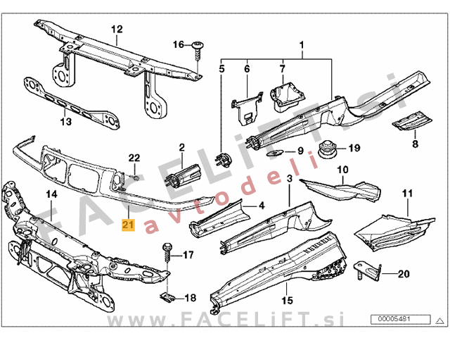 BMW 3 E36 96-00 okvir maske