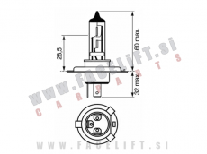 Halogenska žarnica Limastar Xenon White H4 60/55W 12V
