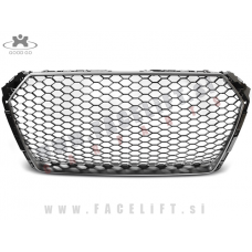 Audi A4 B9 15-19 maska RS izgled srebrna (mat)