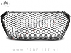 Audi A4 B9 15-19 maska RS izgled srebrna (mat)