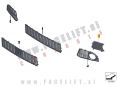 BMW 5 F10 F11 10-17 pokrov meglenke levi