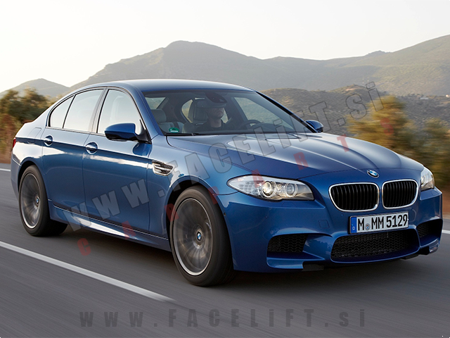 BMW 5 F10 F11 10-13 sprednji odbijač M5 izgled PDC SRA