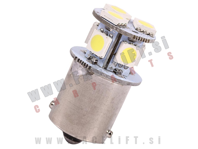 LED žarnica P21W BA15s 1156 9x SMD (5050) 12V
