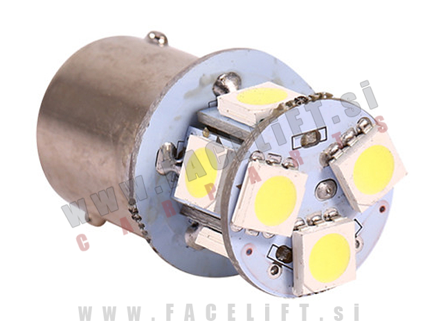 LED žarnica P21W BA15s 1156 9x SMD (5050) 12V