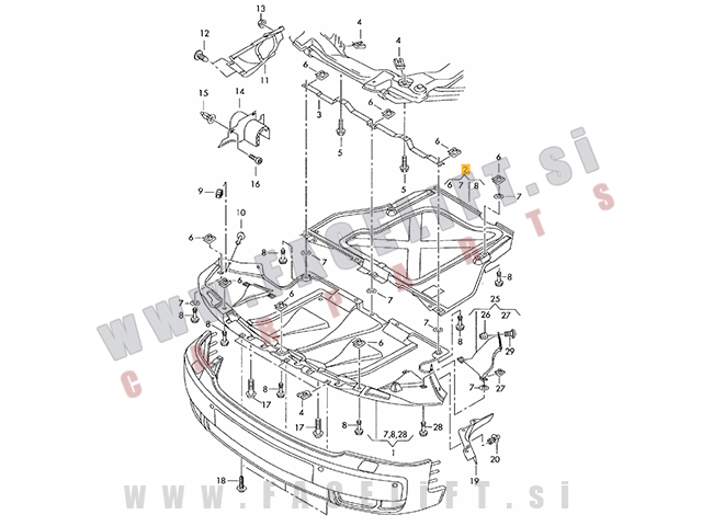 Audi A4 B6 8E 00-04 zaščita menjalnika