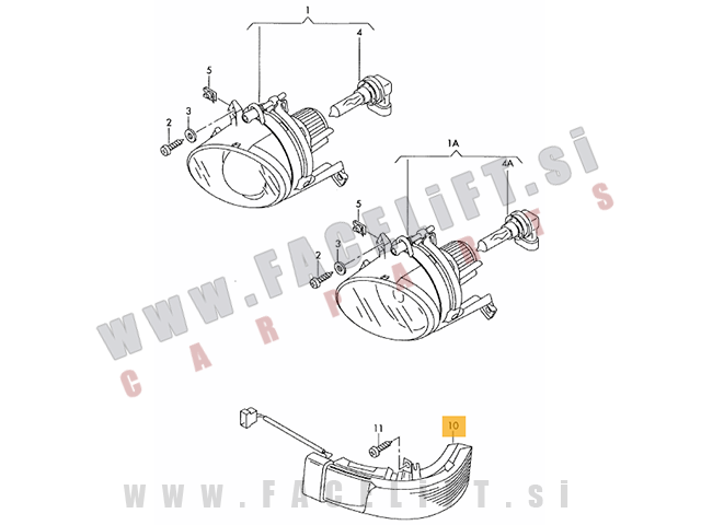 VW Touran 03-10 LED smernik bočnega ogledala desni