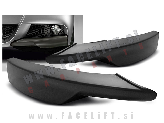 BMW 3 E90 E91 LCI M 08-12 podaljški sprednjega odbijača črni mat