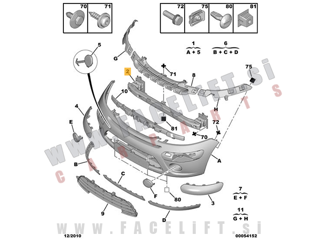 Citroen C3 / FC (05-10) / ojačitev sprednjega odbijača