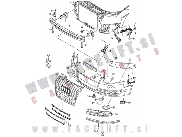 Audi A4 B7 8E 04-08 sprednji odbijač