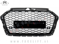 Audi A3 8V 16-20 maska RS3 izgled črna (sijaj)