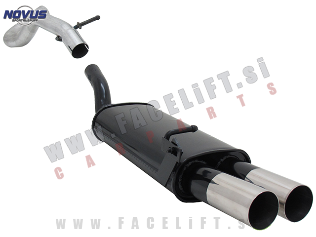 VW Golf 4 98-03 športni izpušni lonec 2x 76mm RL-Design