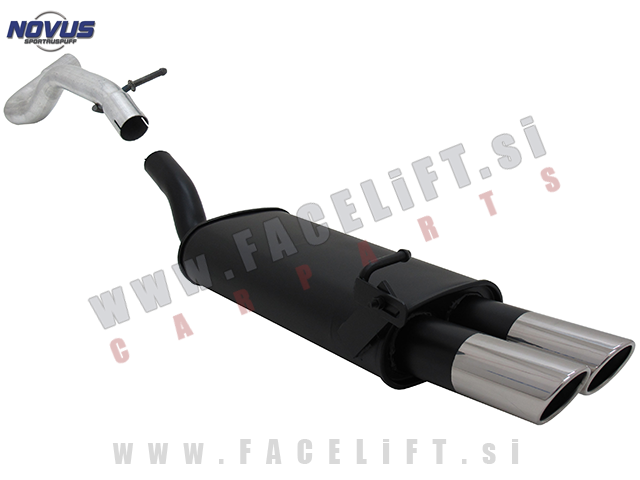 VW New Beetle 9C 98-10 športni izpušni lonec 2x 76mm SR-Design