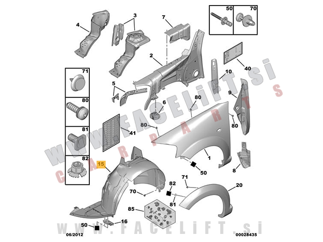 Citroen C3 / FC (02-05) / sprednji kolotek / desni