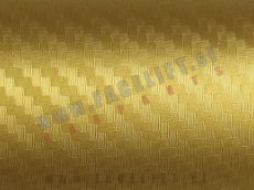 Samolepljiva folija / karbon (3D) / 152cm x 100cm / zlata