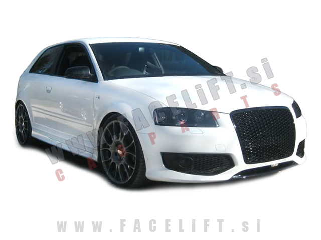 Audi A3 8P 05-08 maska RS izgled črna (sijaj)