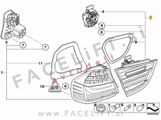 BMW 3 E90 Limuzina 08-11 zadnja notranja LED luč desna BMW 3 E90 Limuzina 08-11 zadnja notranja LED luč desna