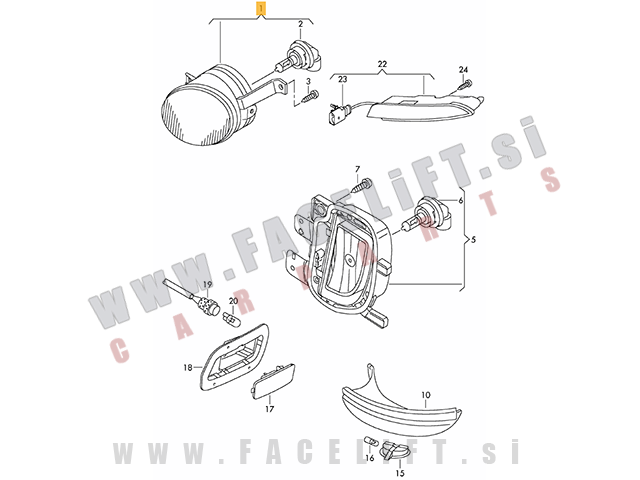 Volkswagen Caddy / 2K (10-15) / meglenka / leva