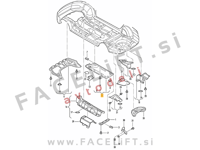 Seat Leon / 1P (05-12) / zaščita motorja / desna