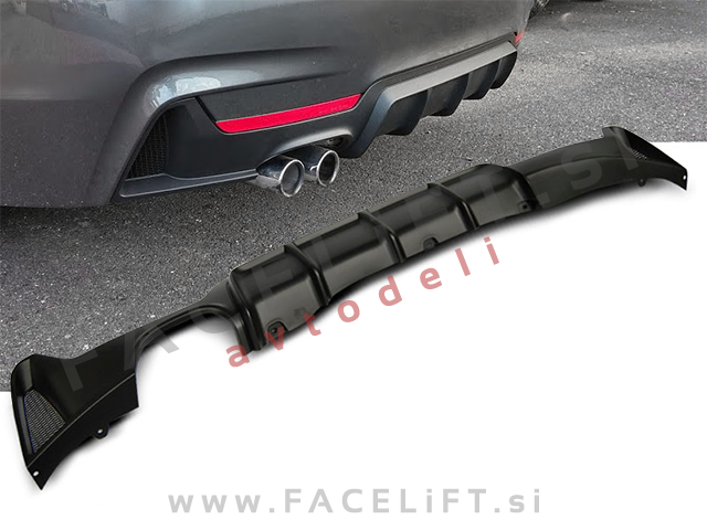 BMW 4 F32 F33 F36 13-21 difuzor M-Performance izgled črni mat BMW 4 F32 F33 F36 13-21 difuzor M-Performance izgled črni mat