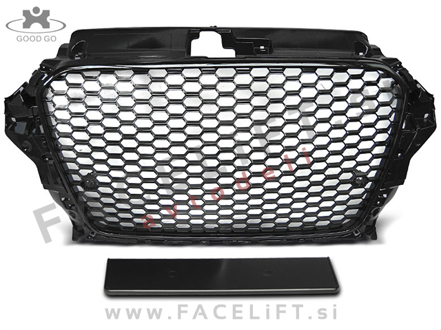 Audi A3 8V 12-16 maska RS3 izgled črna (sijaj) Audi A3 8V 12-16 maska RS3 izgled črna (sijaj)