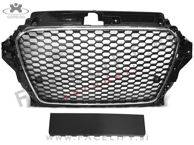 Audi A3 8V 12-16 maska RS3 izgled kromirana (sijaj)