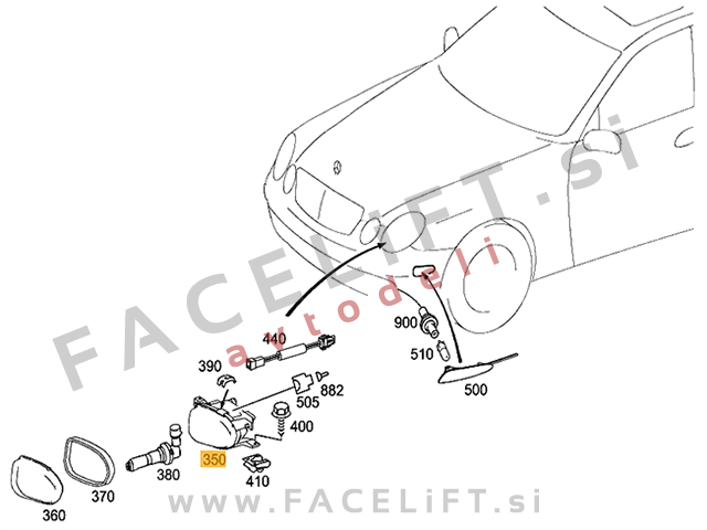 Mercedes R / V251 (05-17) / meglenka / leva Mercedes R / V251 (05-17) / meglenka / leva