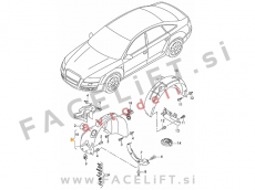 Audi A6 4F C6 08-11 sprednji kolotek desni