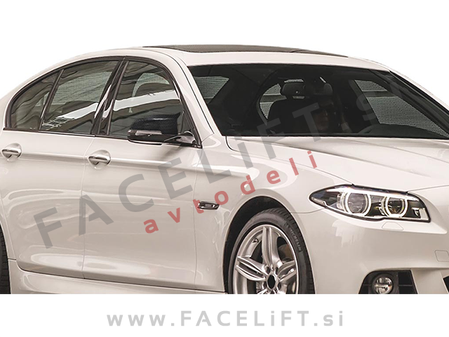 BMW 5 / F10 F11 (13-17) / pokrovi ogledal / karbon / M5