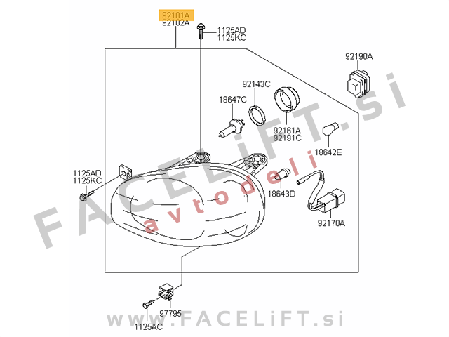 Hyundai Santa Fe / CM (01-06) / žaromet / levi Hyundai Santa Fe / CM (01-06) / žaromet / levi