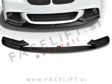 BMW 5 F10 F11 10-17 podaljšek sprednjega odbijača M-Performance črni (mat)