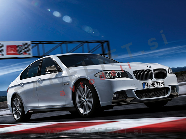 BMW 5 F10 F11 10-17 podaljšek sprednjega odbijača M-Performance črni (mat)