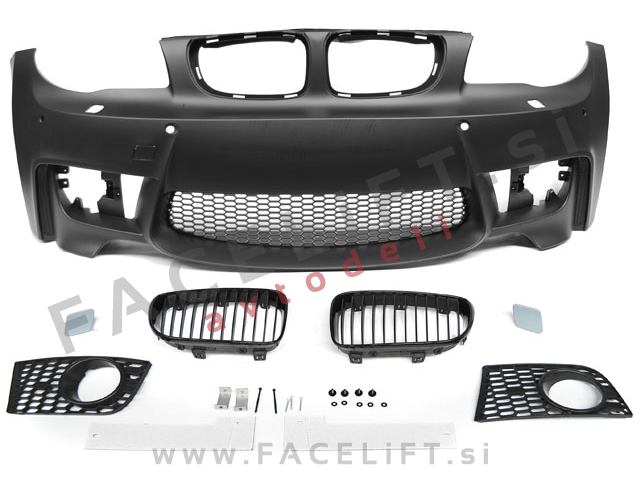 BMW 1 E81 E82 E87 E88 04-11 sprednji odbijač M1 izgled PDC SRA