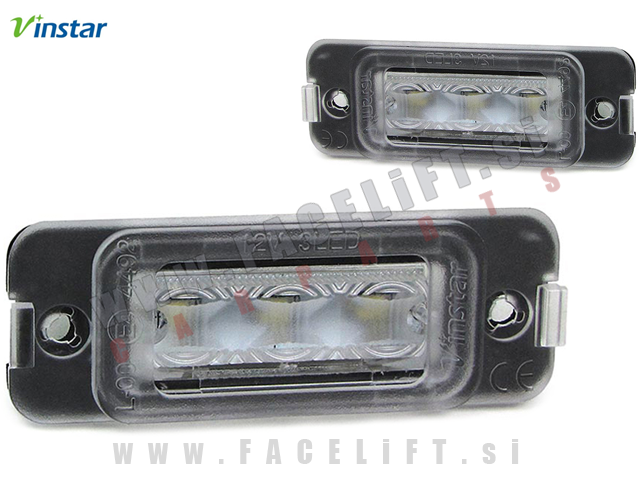 Mercedes R W251 05-17 LED osvetlitev registrske tablice z ohišjem Mercedes R W251 05-17 LED osvetlitev registrske tablice z ohišjem