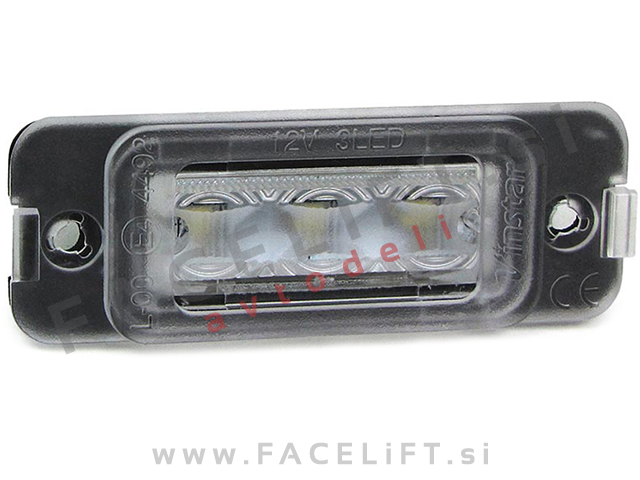 Mercedes R W251 05-17 LED osvetlitev registrske tablice z ohišjem Mercedes R W251 05-17 LED osvetlitev registrske tablice z ohišjem