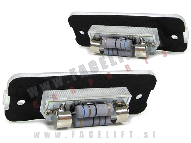 Mercedes R W251 05-17 LED osvetlitev registrske tablice z ohišjem Mercedes R W251 05-17 LED osvetlitev registrske tablice z ohišjem