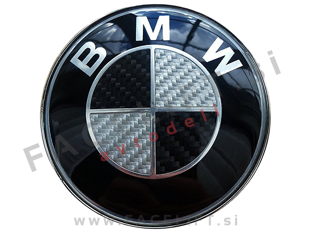 BMW emblem 82mm karbon