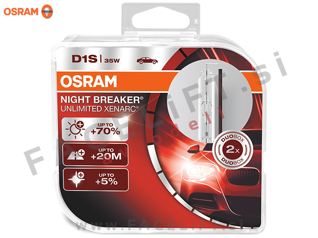 Xenon žarnice Osram Night Breaker Unlimited Xenarc D1S (PK32d-2) 35W