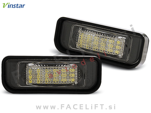 Mercedes S / W220 (98-05) / LED osvetlitev registrske tablice z ohišjem
