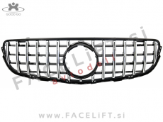 Mercedes GLC Coupe C253 15-19 maska brez kamere črna kromirana (sijaj)