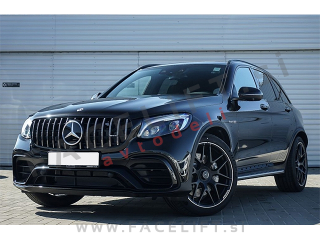 Mercedes GLC Coupe C253 15-19 maska z kamero črna kromirana (sijaj)