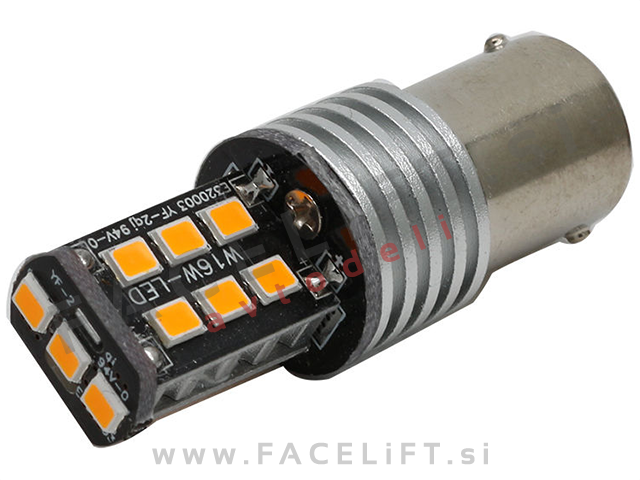 LED žarnica PY21W (BAU15s) 1157 6W 2835 SMD CANBUS 12V oranžna (za smernik) LED žarnica PY21W (BAU15s) 1157 6W 2835 SMD CANBUS 12V oranžna (za smernik)