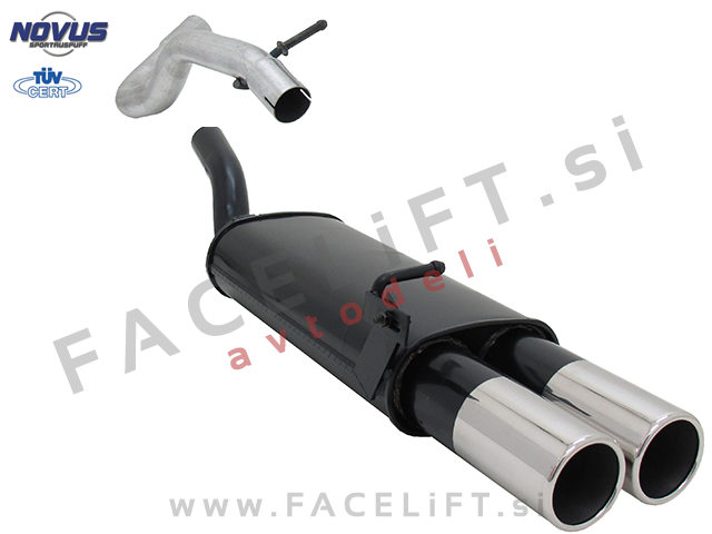 Seat Leon / 1M (99-05) / športni izpušni lonec / 2x 90mm