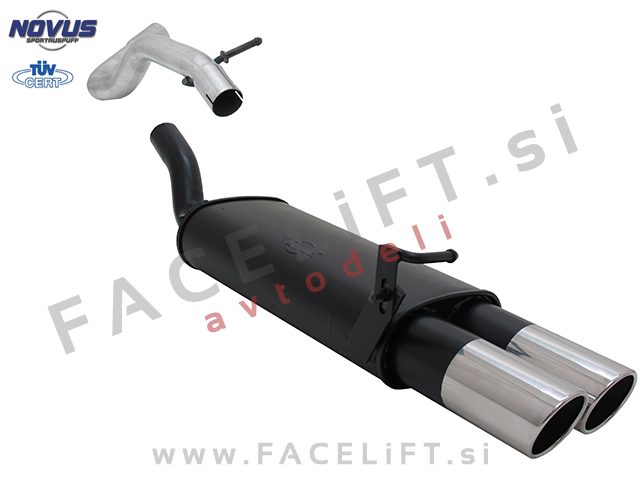 VW New Beetle 9C 98-10 športni izpušni lonec 2x 90mm SR-Design